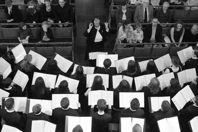 A kórus istentiszteleti szolgálata Brüsszelben (Kiss Gábor fotója)