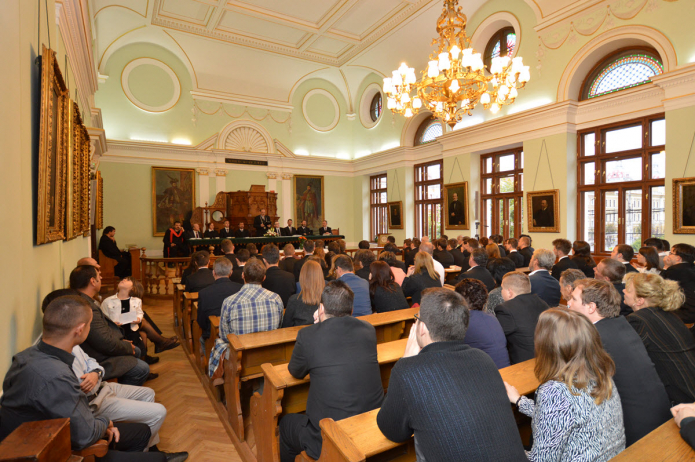 Az évnyitó ünnepély gyülekezete