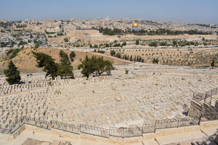 Jeruzsálem az Olajfák hegyéről