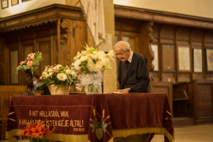 A véndiákok nevében köszöntő beszédet mondott Airizer Zoltán