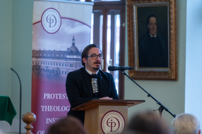 Gerhard Servatius-Depner a szász evangélikusok nevében köszöntőt mond