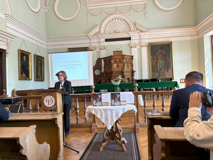 Kóczián Viktória kutató-munkatárs, a bemutató szervezője