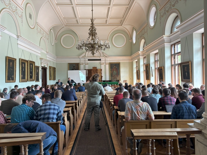 A könyvbemutató hallgatósága a KPTI dísztermében