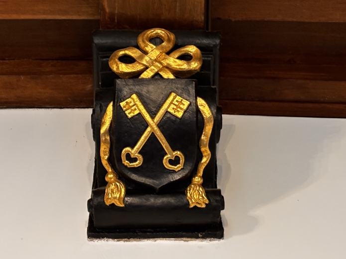 Péter kulcsai a "tanterem" falán