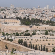 Jeruzsálem az Olajfák hegyéről