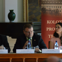 Az asztalnál Balla Ibolya, Lévai Attila és Korányi András