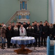 A dévai református templomban Rátoni Csaba lelkipásztorral