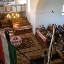 Tolnai Miklós, szilágyfőkeresztúri lelkész beszél az első éves teológusokhoz