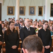 A végzett magiszteri hallgatók fogadalomtétele