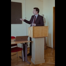 Nagy Dávid előadást tart a 25. ETDK keretében