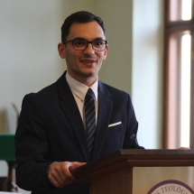 Telegdi István ifjúsági elnök köszönti az előadót és a résztvevőket