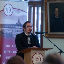 Gerhard Servatius-Depner a szász evangélikusok nevében köszöntőt mond