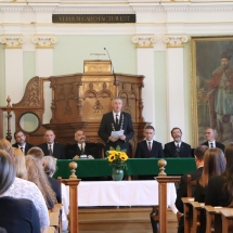 A rektor évnyitó beszédet mond