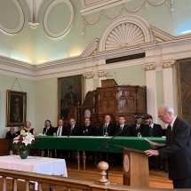 A 60. éve végzett Dr. Geréb Zsolt köszöntő beszédet mond