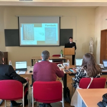 Széles László másodéves teológus hallgató előadása (KPTI)